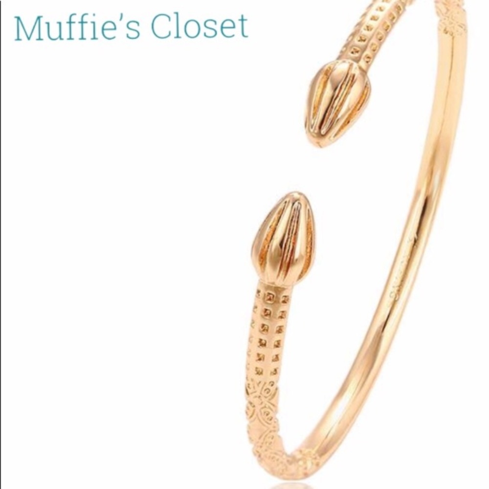 Gold Baby Bangle West Indian Bollywood African Caribbean Pyramid Ends Fashion